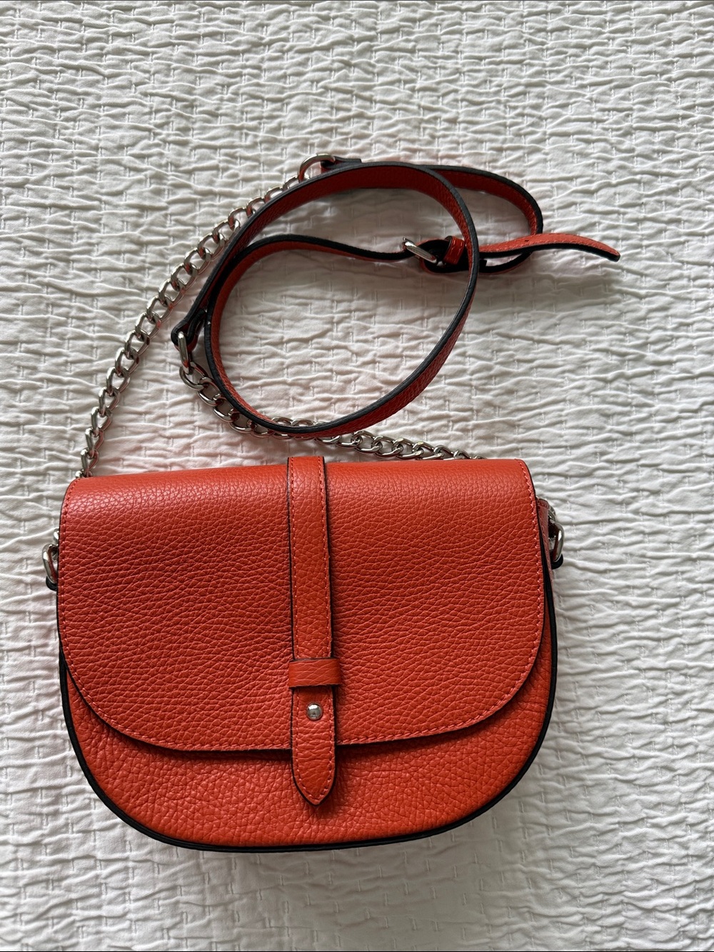 Sundance Women’s Leather Crossbody Bag in Orange